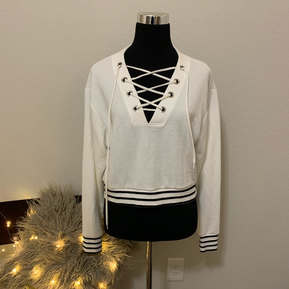 Forever 21 Lace-Up Top